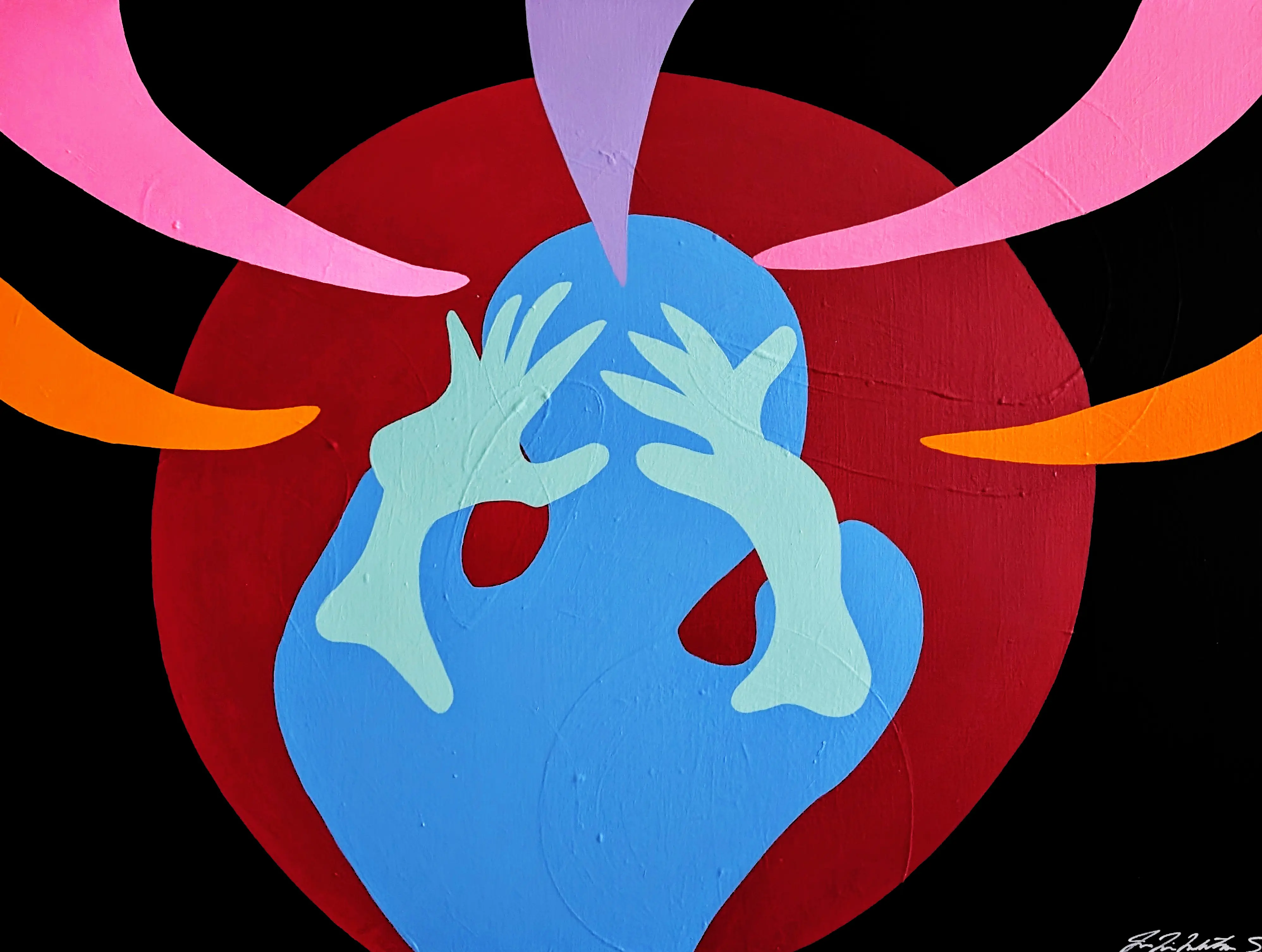 Confinement is a vocabulary, acrylic on canvas, 30 x 40 inches, 2025