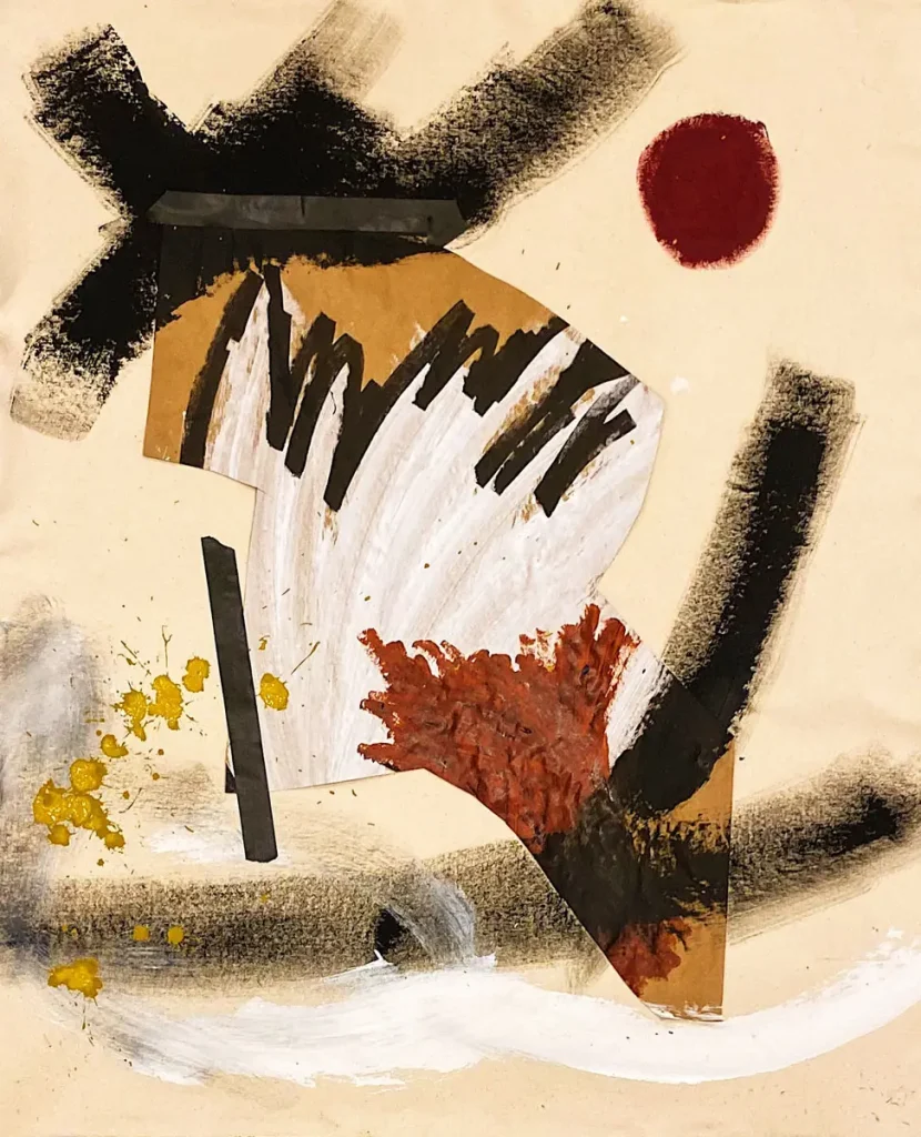 [SERIE VARIA 1, año 2019] Lienzo, cartulina, papel, acrílico y gesso sobre lienzo. Medidas_86 x 73 cms