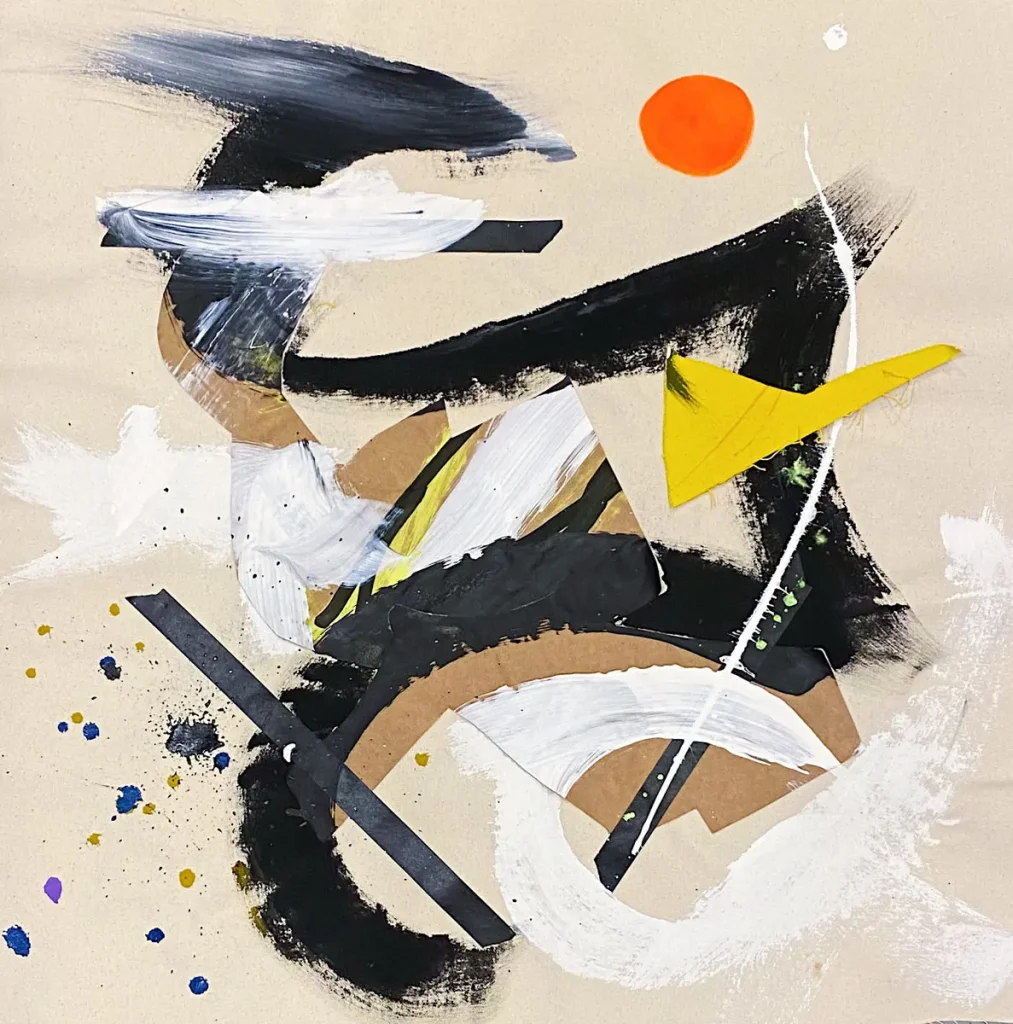 [SERIE VARIA 11, año 2020] Lienzo, cartulina, papel, acrílico y gesso sobre lienzo. Medidas_ _ 92 x 77 cms