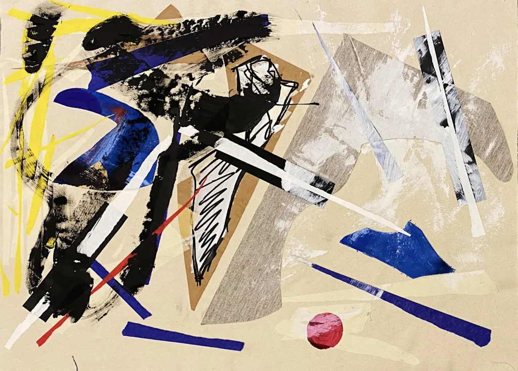[SERIE VARIA 22, año 2020] Lienzo, cartulina, papel, acrílico y gesso sobre lienzo. Medidas 90 x 66