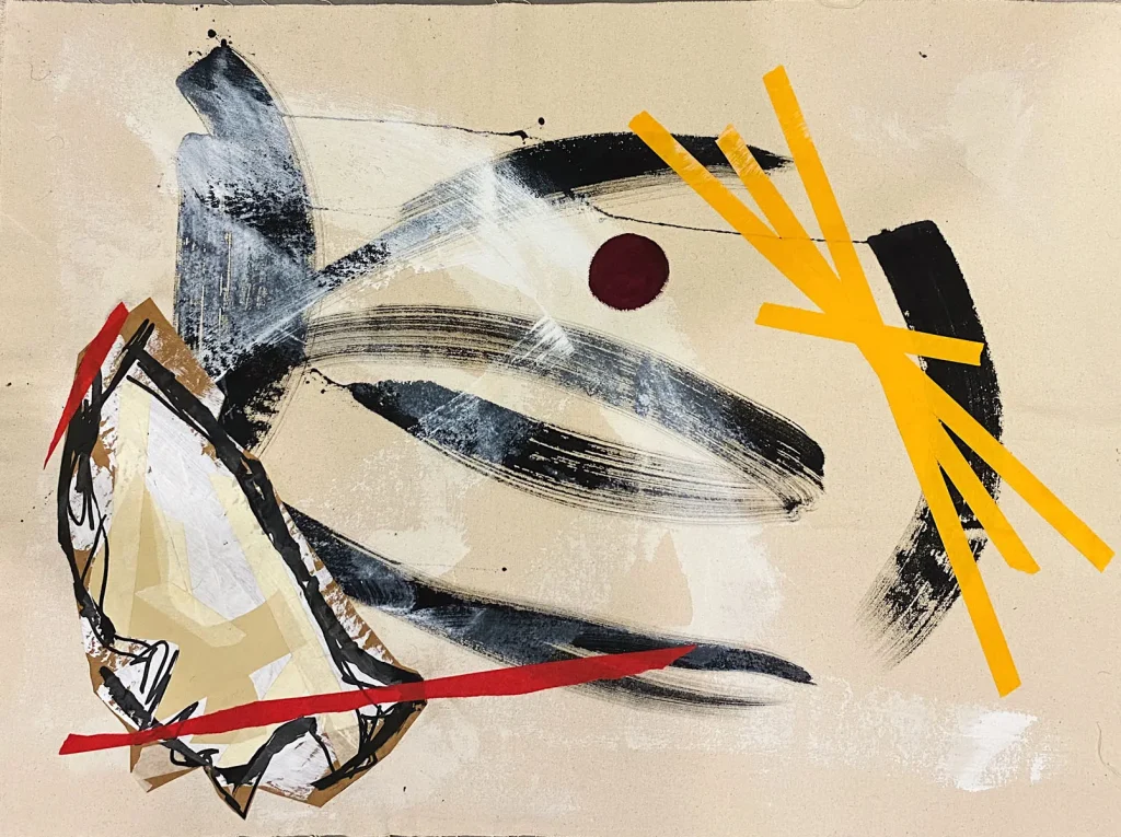 [SERIE VARIA 26, año 2021] Lienzo, cartulina, papel, acrílico y gesso sobre lienzo. Medidas 90 x 66