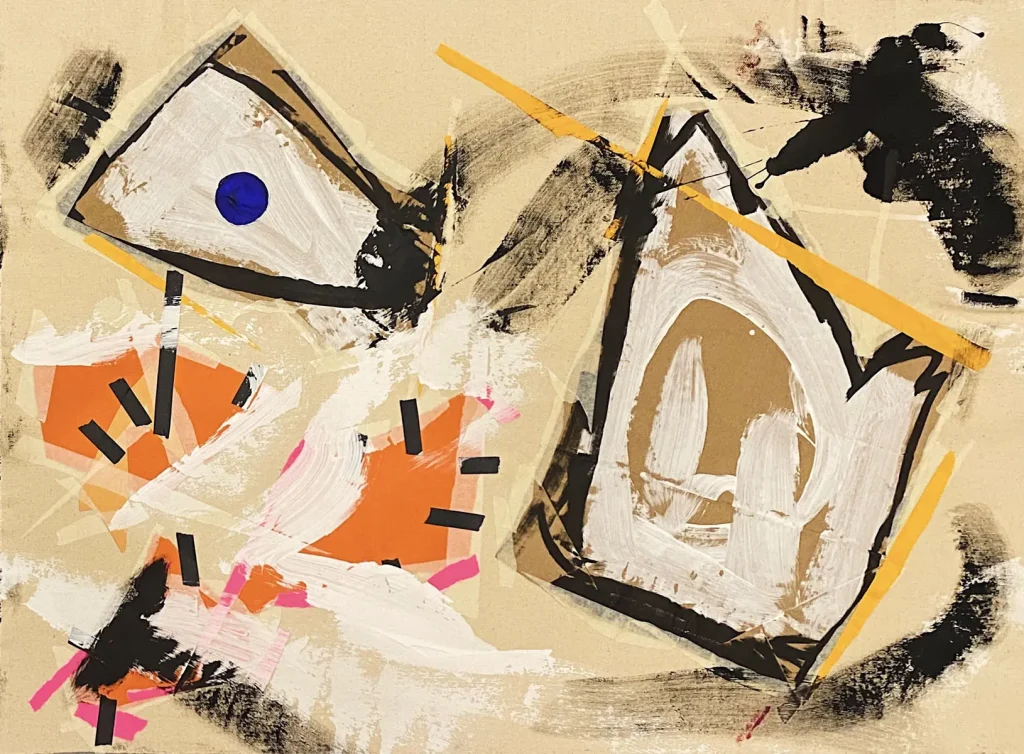[SERIE VARIA 33, año 2021] Lienzo, cartulina, papel, acrílico y gesso sobre lienzo. Medidas 90 x 66