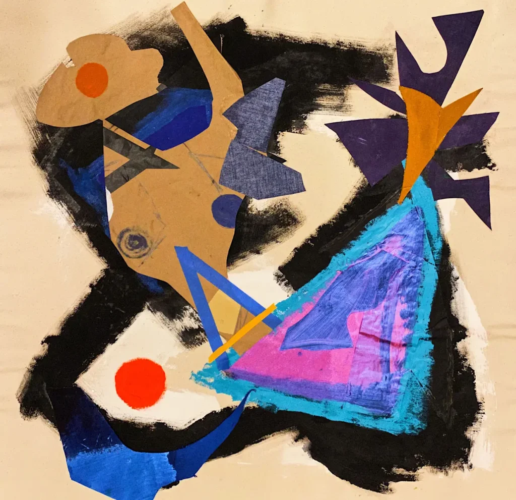 [SERIE VARIA 7, año 2020] Lienzo, cartulina, papel, acrílico y gesso sobre lienzo. Medidas__74 x 76 cms
