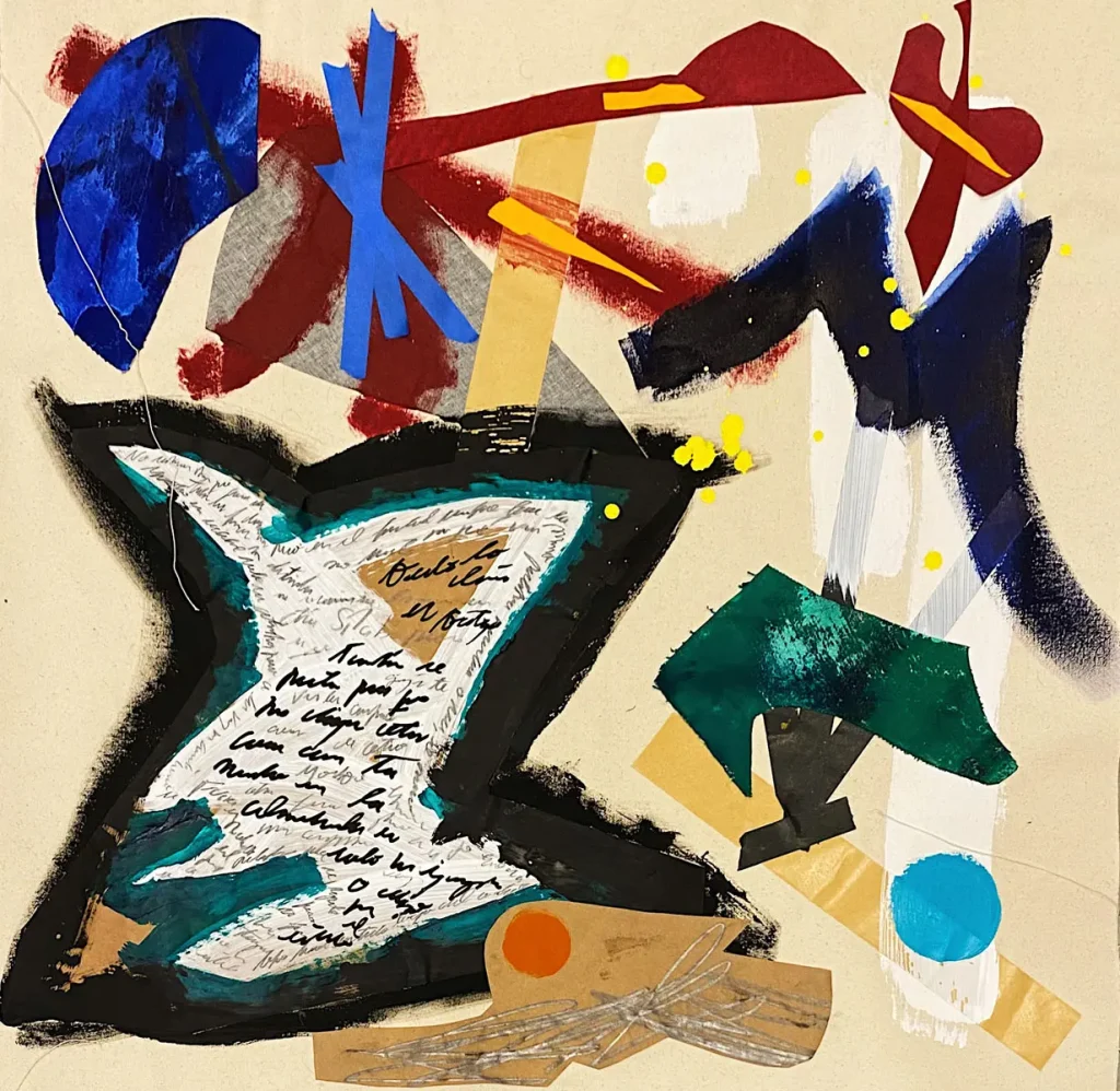 [SERIE VARIA 8, año 2020] Lienzo, cartulina, papel, acrílico y gesso sobre lienzo. Medidas__76 x 77 cms